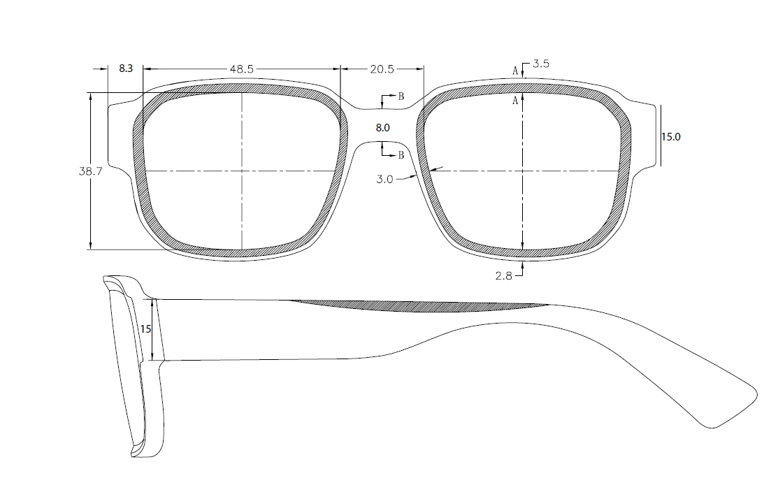 CED E13 Sunglasses - Smoked Crystal & Black Polarized Lens - Image 5
